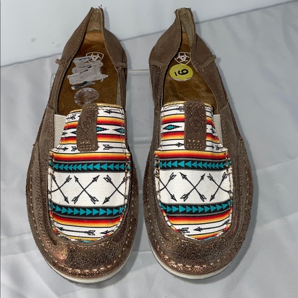 ARIAT WOMENS CRUISE ROSE GOLD/AZTEC SLIP ONS FTL-12-034 - Picture 8 of 9